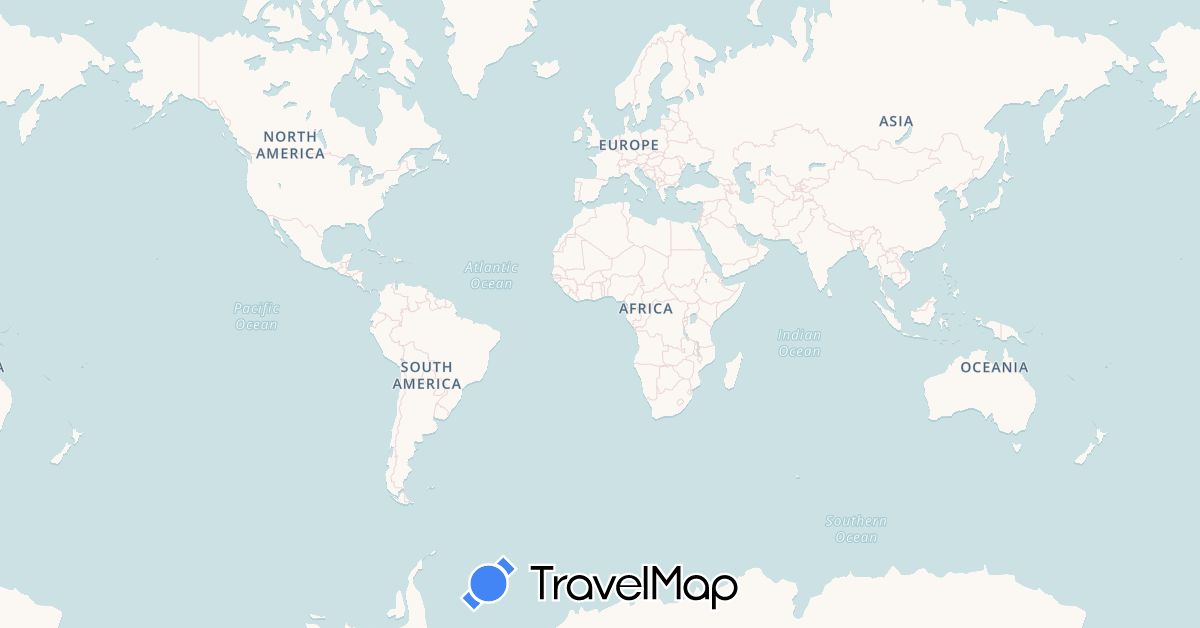 TravelMap itinerary: driving, motorbike in Austria, Bosnia and Herzegovina, Germany, Croatia (Europe)